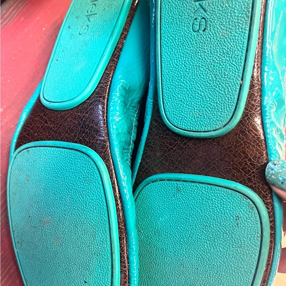 Tieks Vibrant Teal Ballet Flats Sz 10 - Picture 4 of 5